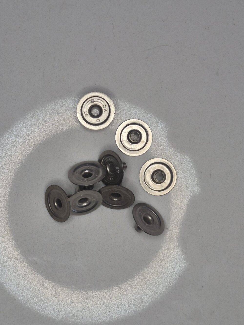 9 Silver Single Cap Tubular Rivets 5/16 in Leathercraft Hardware